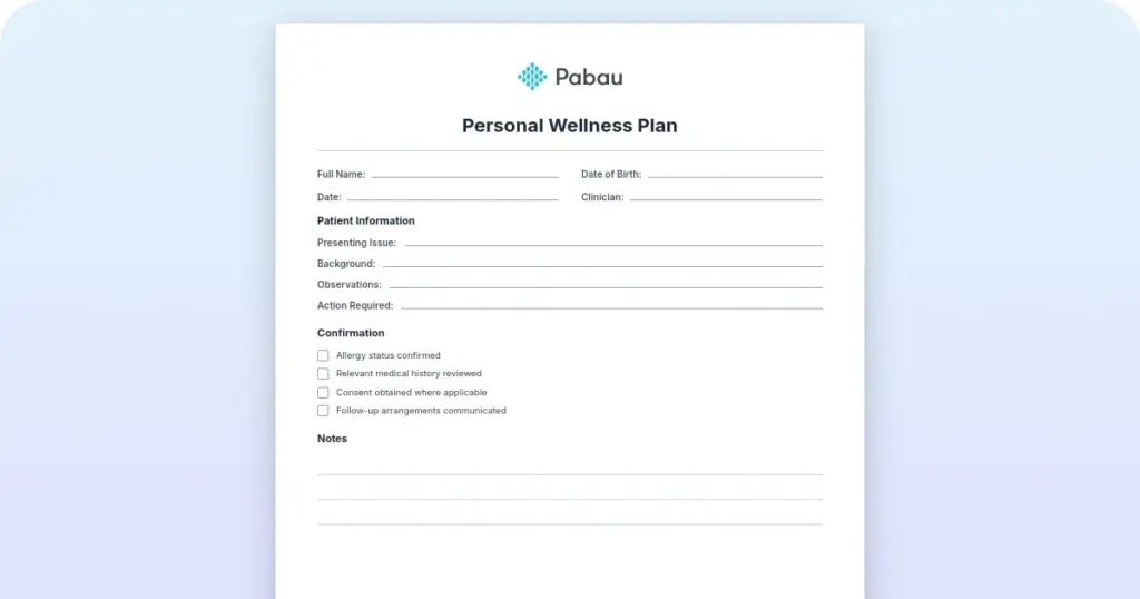 Personal wellness plan: Free template and 7-dimension guide preview from Pabau