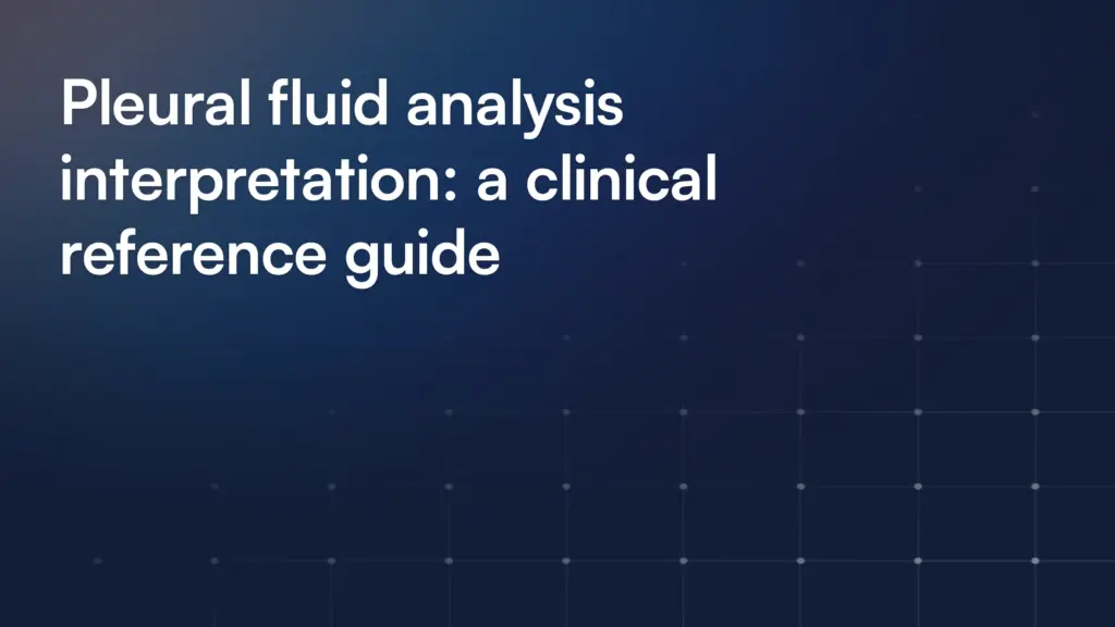 Pleural fluid analysis interpretation: a clinical reference guide