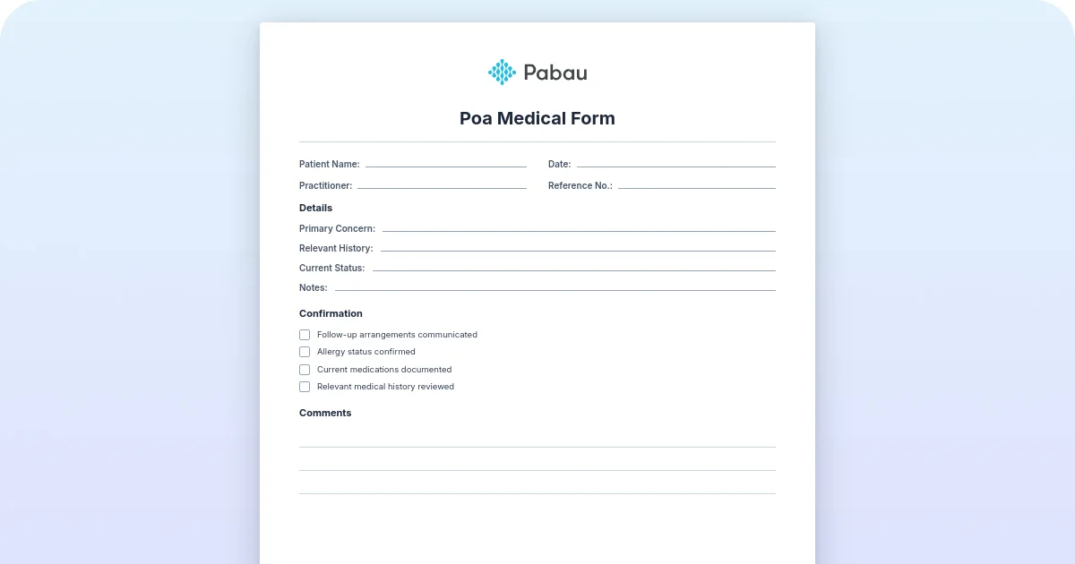 Medical Power of Attorney Form: Free Template & State Guide - Free PDF ...