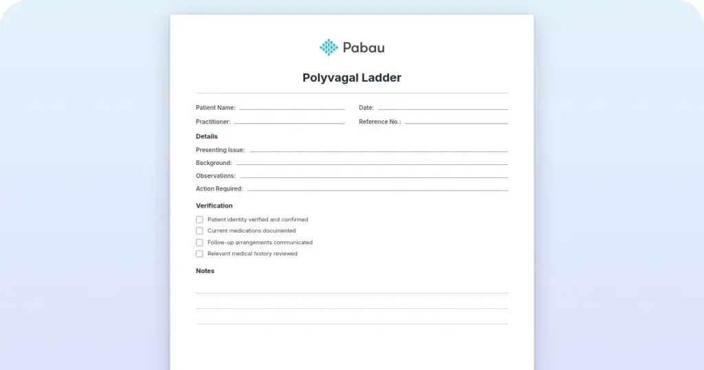 Polyvagal ladder preview from Pabau