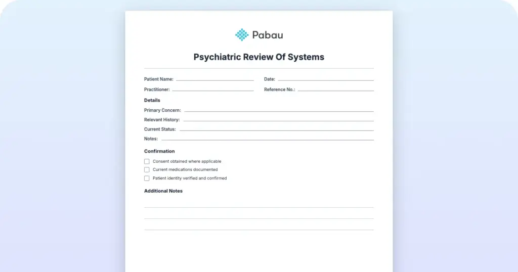 Psychiatric Review Of Systems