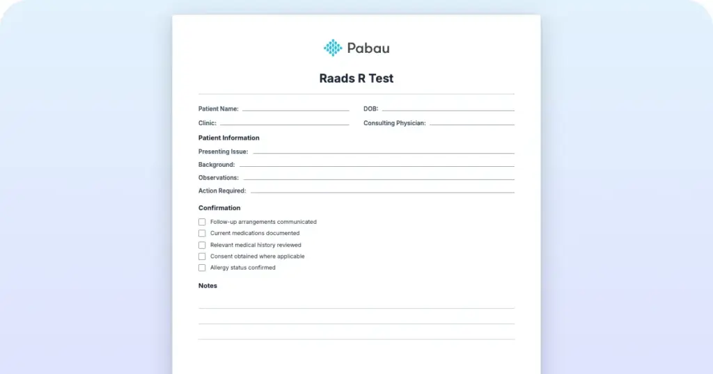 Raads R Test