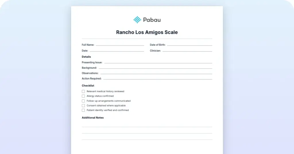 Rancho Los Amigos Scale
