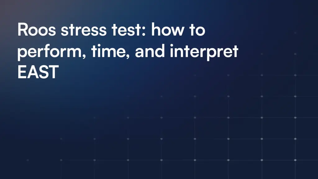 Roos stress test: how to perform, time, and interpret EAST