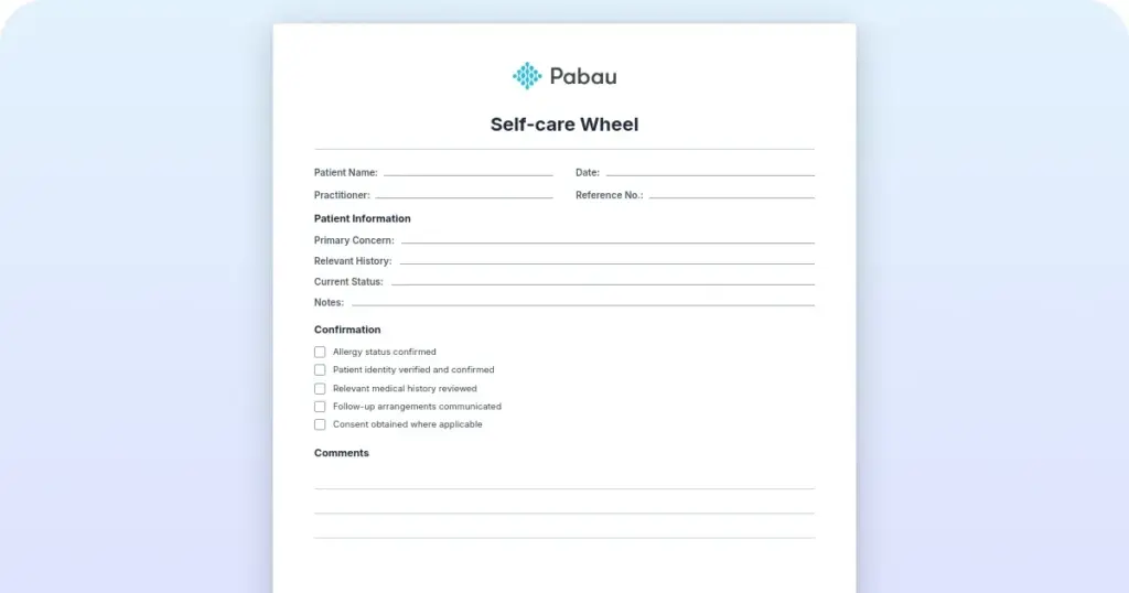 Self-care wheel: The 8 sections and how to use them preview from Pabau