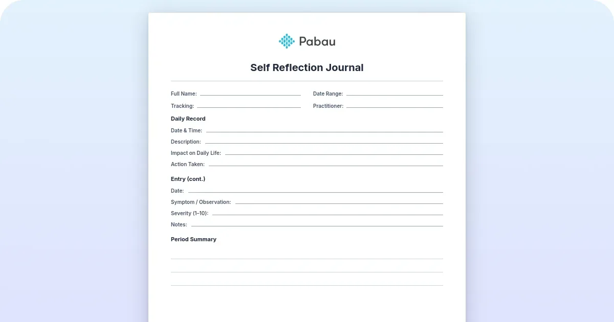 Lab Inventory Management Pdf Self Reflection Journal - Free PDF Download | Pabau