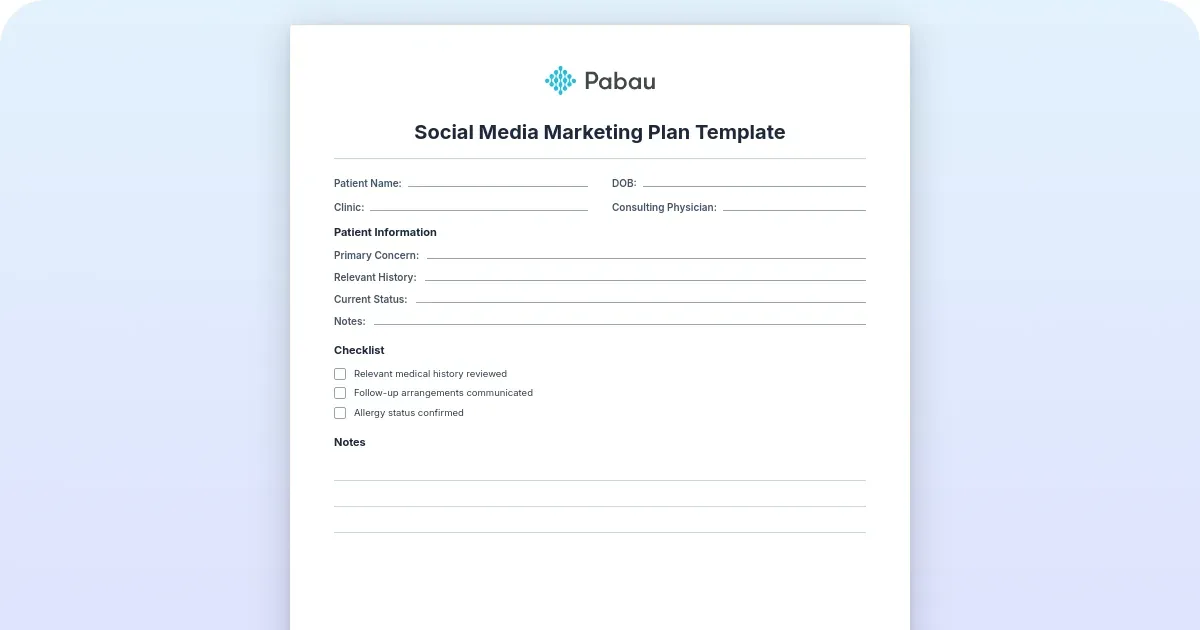 Lab Inventory Management Pdf Social Media Marketing Plan Template for Practices (Free PDF) - Free ...