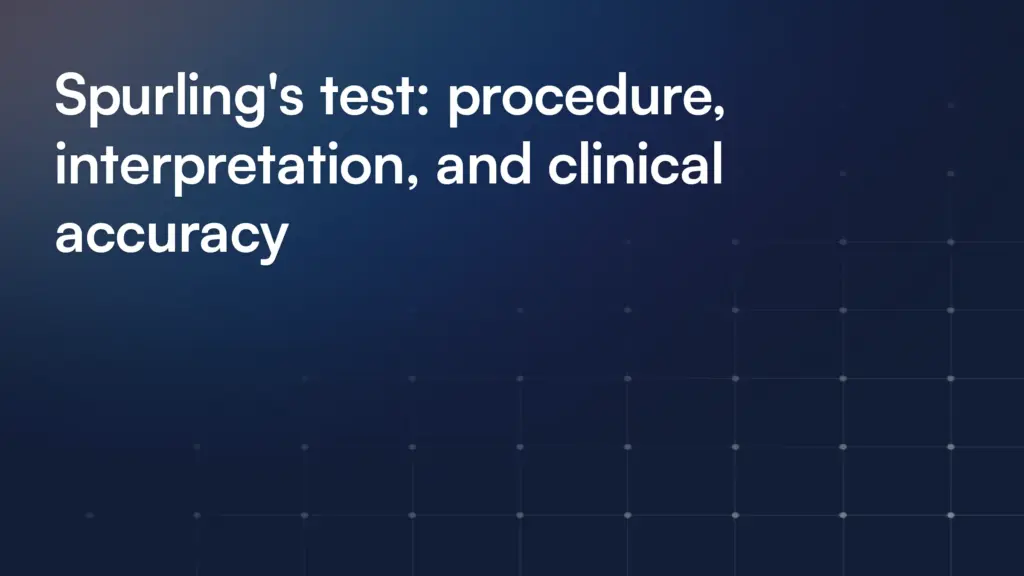 Spurling's test: procedure, interpretation, and clinical accuracy