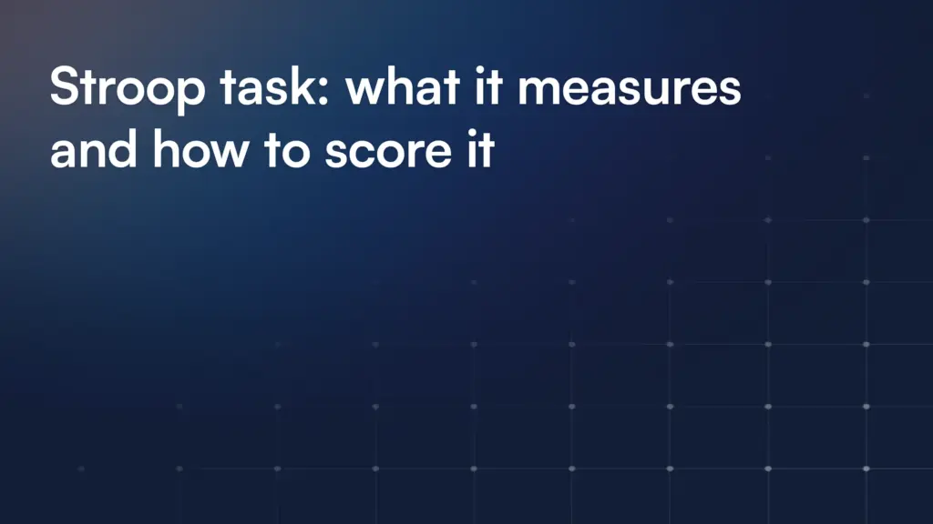 Stroop task: What it measures, how it works and clinical uses