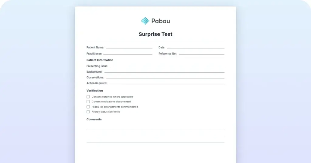 Surprise Test: Tips and Strategies preview from Pabau