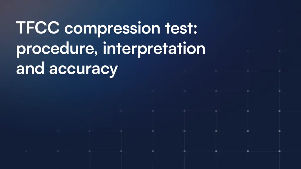 TFCC compression test: procedure, interpretation and accuracy