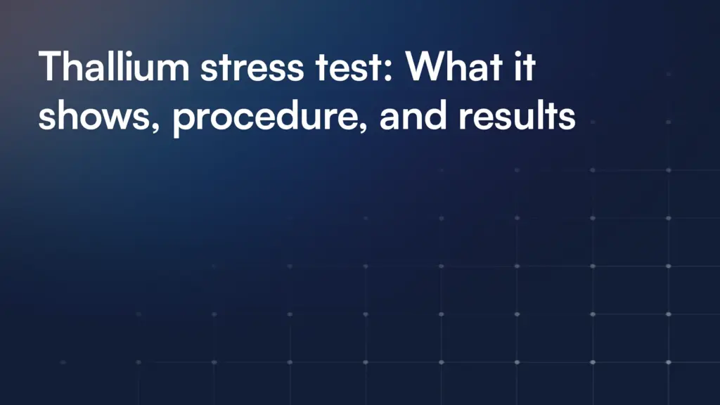 Thallium stress test: What it shows, procedure, and results