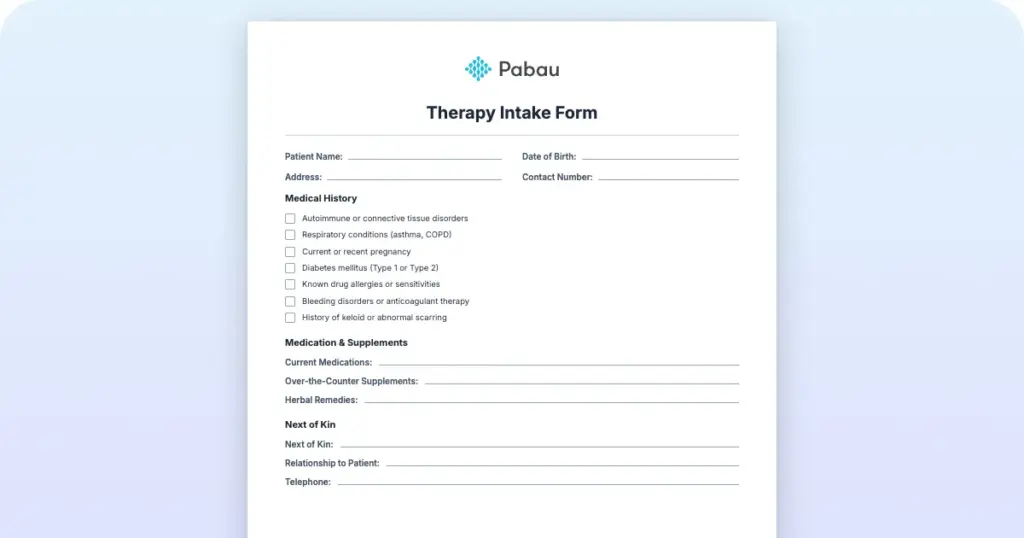 Therapy Intake Form