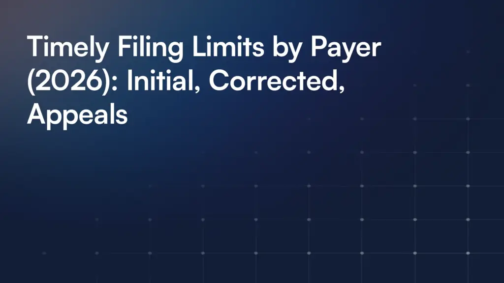 Timely Filing Limits by Payer (2026): Initial, Corrected, Appeals