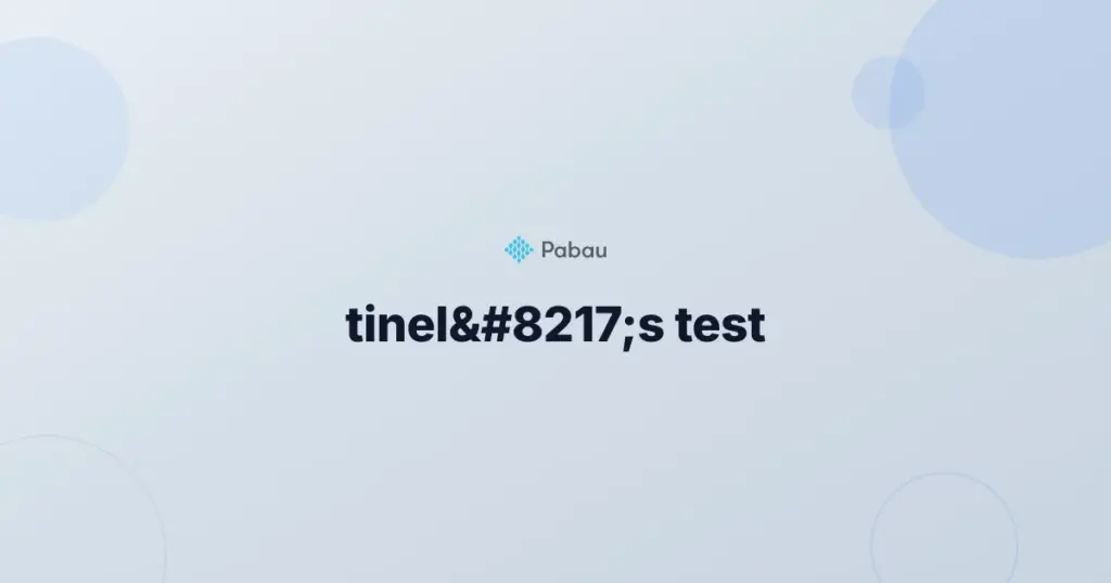 Tinels Test