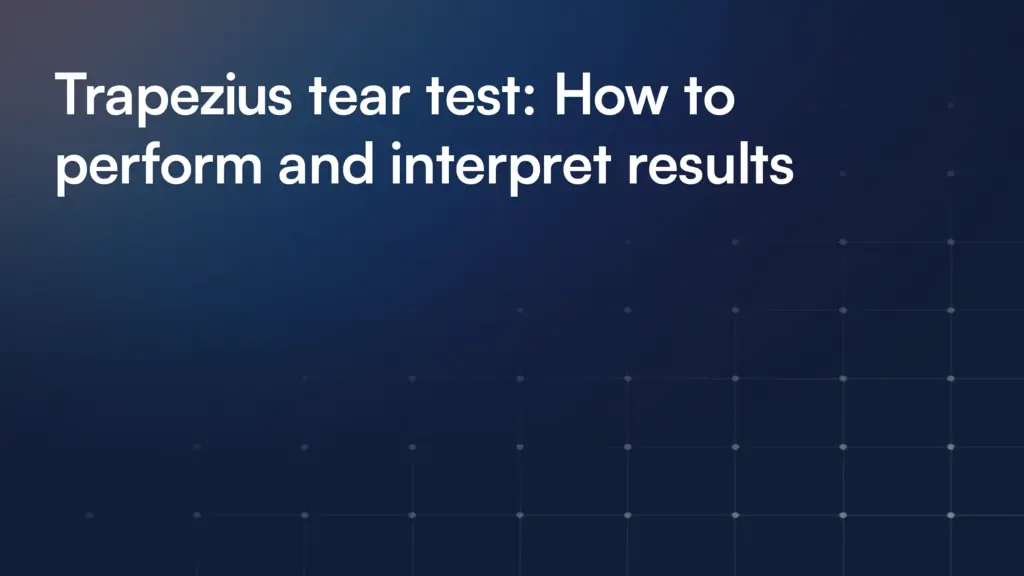 Trapezius tear test: How to perform and interpret results