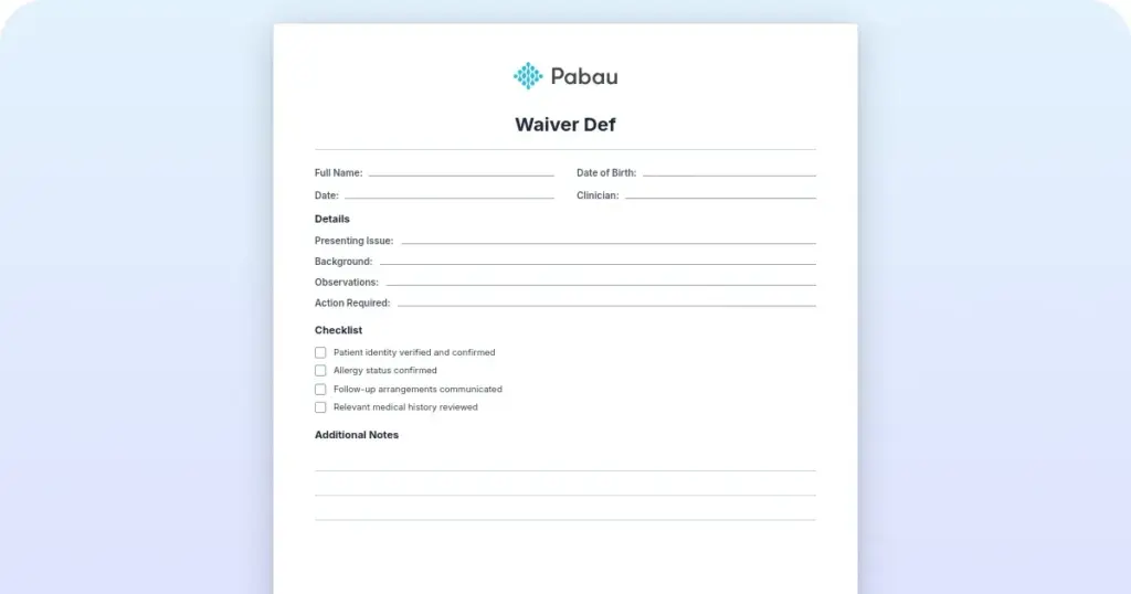 Waiver definition: What makes a waiver enforceable preview from Pabau