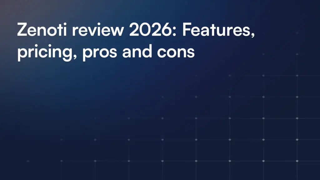 Zenoti review 2026: Features, pricing, pros and cons