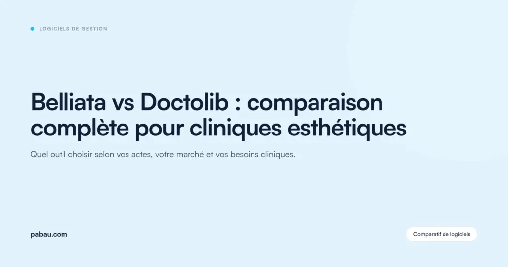 Carte du blog Pabau : Belliata vs Doctolib, comparaison complète pour cliniques esthétiques