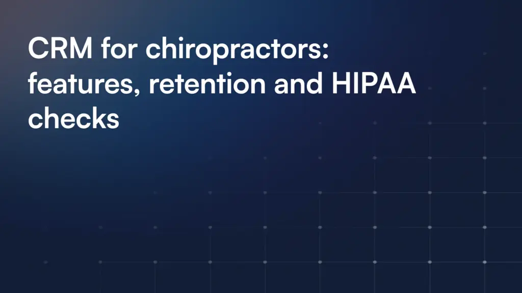 Crm For Chiropractors