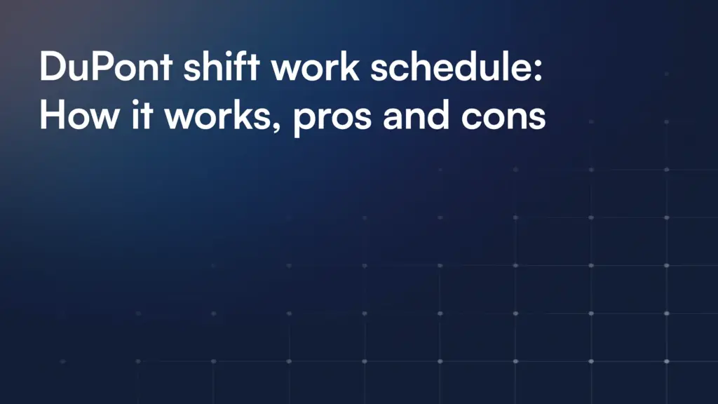 Dupont Shift Work Schedule