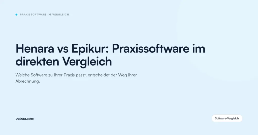 Pabau Blog-Karte: Henara vs Epikur, Praxissoftware im direkten Vergleich