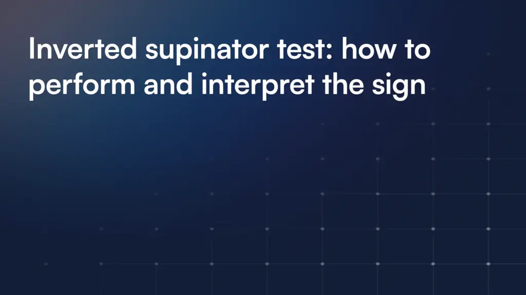 Inverted Supinator Test