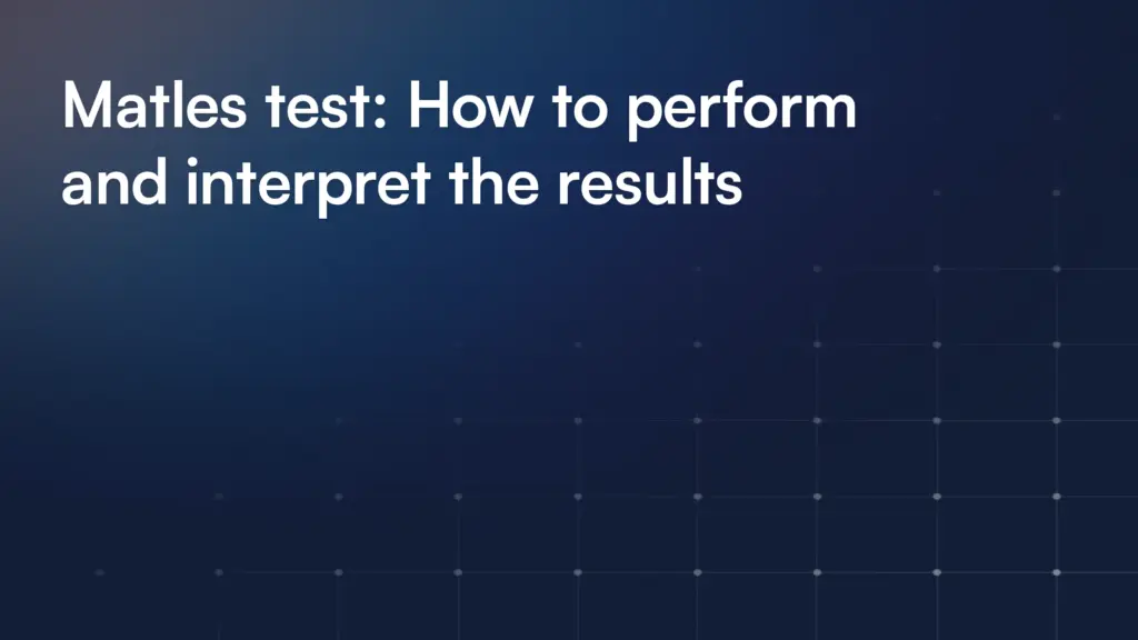 Matles test: How to perform and interpret the results