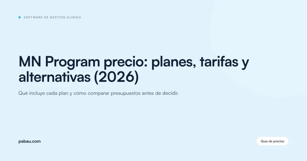 Tarjeta del blog de Pabau: MN Program precio: planes, tarifas y alternativas (2026)