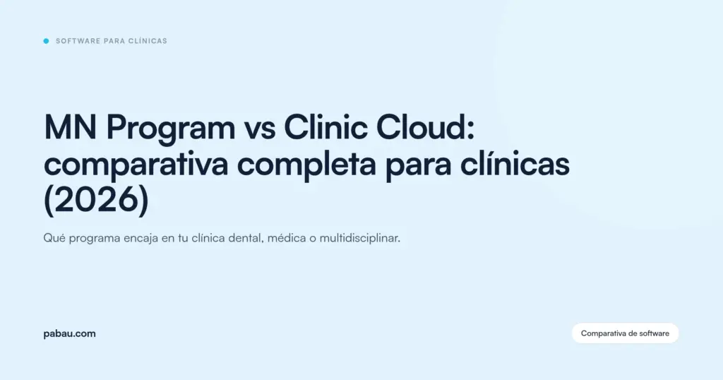 Tarjeta del blog de Pabau: MN Program vs Clinic Cloud, comparativa completa para clínicas (2026)