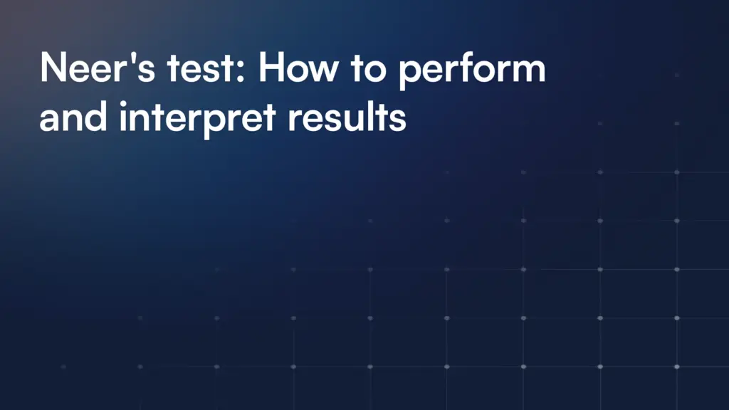 Neer's test: How to perform and interpret results