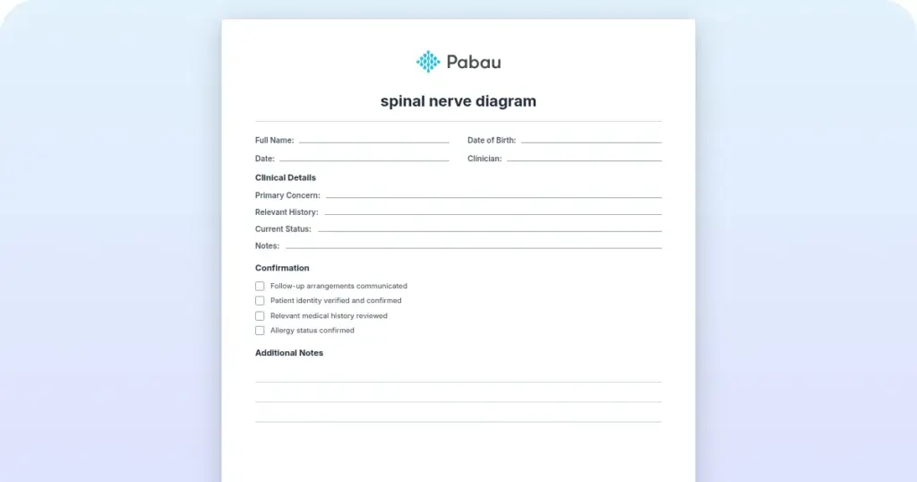 Spinal Nerve Diagram