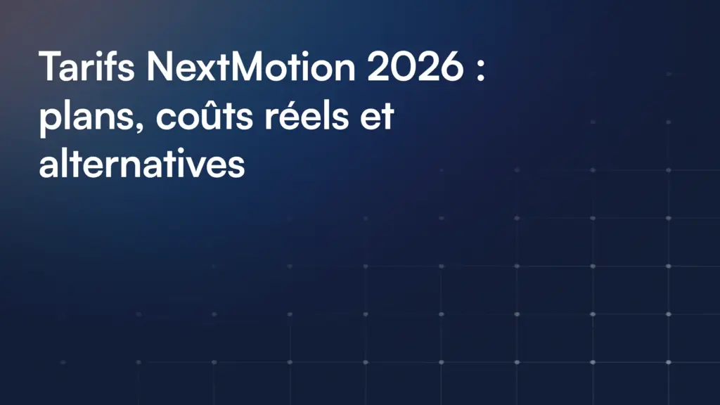 Tarifs Nextmotion